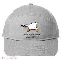 Murder Duck Peace Was Never An Option Duck With Knife 7-Panel Snapback Hat