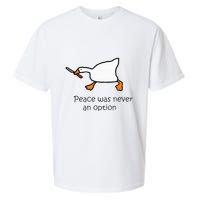 Murder Duck Peace Was Never An Option Duck With Knife Sueded Cloud Jersey T-Shirt
