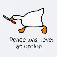 Murder Duck Peace Was Never An Option Duck With Knife Sueded Cloud Jersey T-Shirt