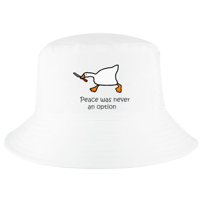 Murder Duck Peace Was Never An Option Duck With Knife Cool Comfort Performance Bucket Hat