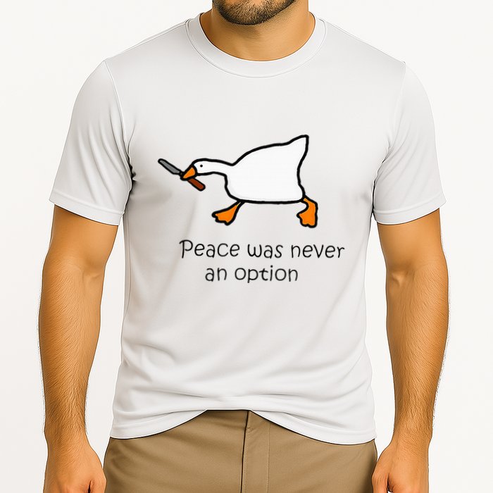 Murder Duck Peace Was Never An Option Duck With Knife Performance Shirt