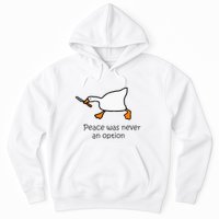 Murder Duck Peace Was Never An Option Duck With Knife Hoodie