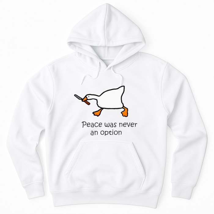 Murder Duck Peace Was Never An Option Duck With Knife Hoodie