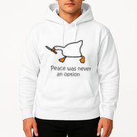 Murder Duck Peace Was Never An Option Duck With Knife Hoodie