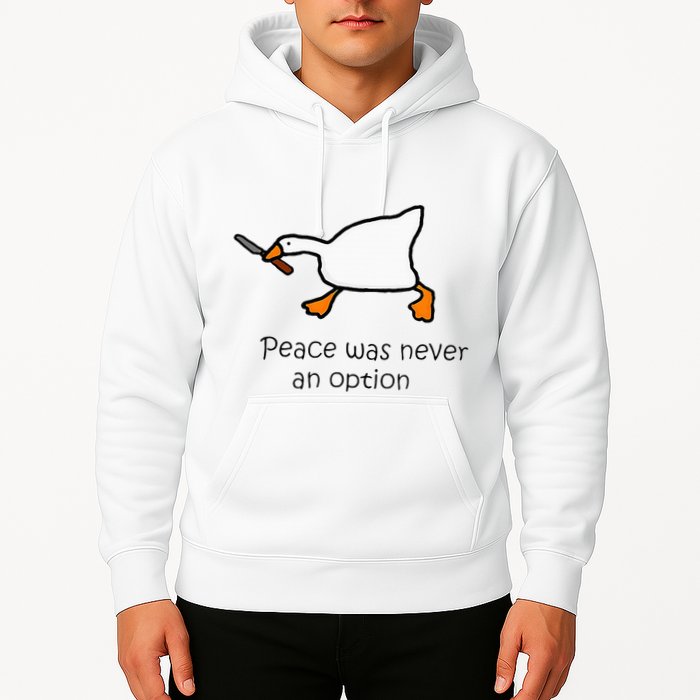 Murder Duck Peace Was Never An Option Duck With Knife Hoodie