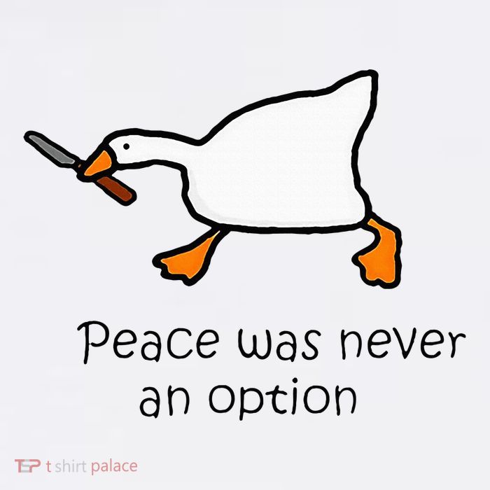 Murder Duck Peace Was Never An Option Duck With Knife Sweatshirt