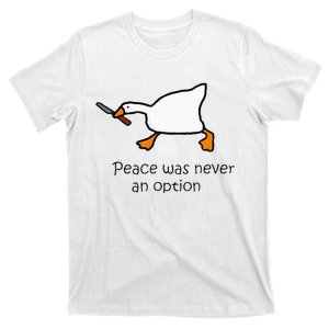 Murder Duck Peace Was Never An Option Duck With Knife T-Shirt