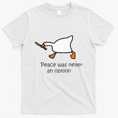 Murder Duck Peace Was Never An Option Duck With Knife T-Shirt