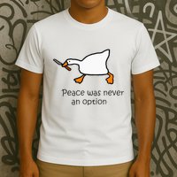 Murder Duck Peace Was Never An Option Duck With Knife T-Shirt