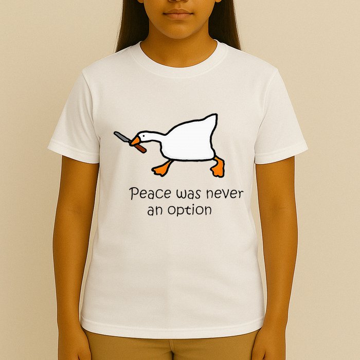 Murder Duck Peace Was Never An Option Duck With Knife T-Shirt