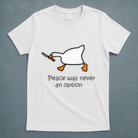 Murder Duck Peace Was Never An Option Duck With Knife T-Shirt