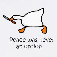 Murder Duck Peace Was Never An Option Duck With Knife T-Shirt