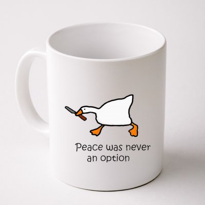 Murder Duck Peace Was Never An Option Duck With Knife Mug