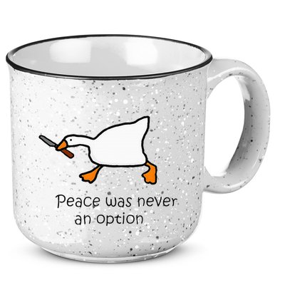 Murder Duck Peace Was Never An Option Duck With Knife 15oz Campfire Ceramic Mug