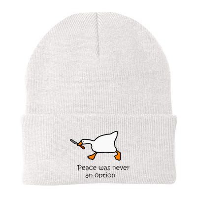 Murder Duck Peace Was Never An Option Duck With Knife Beanie