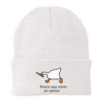 Murder Duck Peace Was Never An Option Duck With Knife Beanie