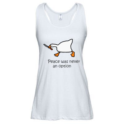 Murder Duck Peace Was Never An Option Duck With Knife Ladies Essential Flowy Tank