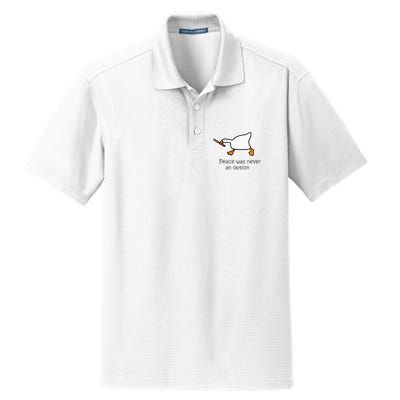 Murder Duck Peace Was Never An Option Duck With Knife Dry Zone Grid Polo