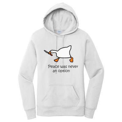 Murder Duck Peace Was Never An Option Duck With Knife Women's Pullover Hoodie