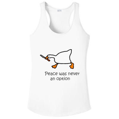 Murder Duck Peace Was Never An Option Duck With Knife Ladies PosiCharge Competitor Racerback Tank