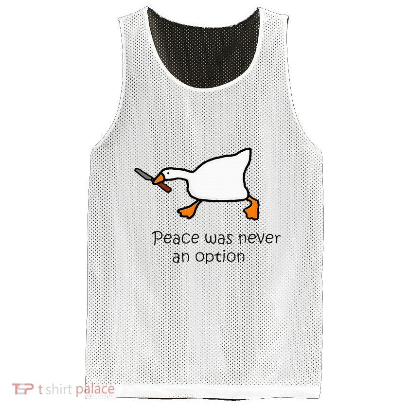 Murder Duck Peace Was Never An Option Duck With Knife Mesh Reversible Basketball Jersey Tank