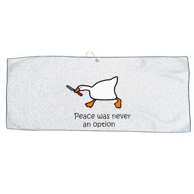 Murder Duck Peace Was Never An Option Duck With Knife Large Microfiber Waffle Golf Towel