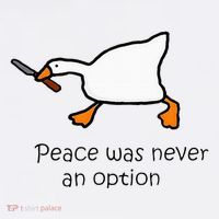 Murder Duck Peace Was Never An Option Duck With Knife Cooling Performance Long Sleeve Crew