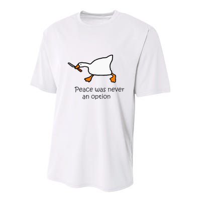 Murder Duck Peace Was Never An Option Duck With Knife Youth Performance Sprint T-Shirt