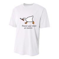 Murder Duck Peace Was Never An Option Duck With Knife Youth Performance Sprint T-Shirt