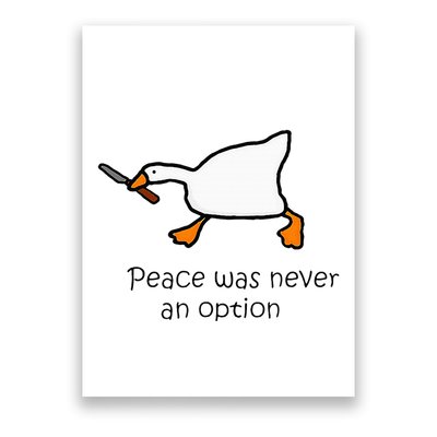 Murder Duck Peace Was Never An Option Duck With Knife Poster