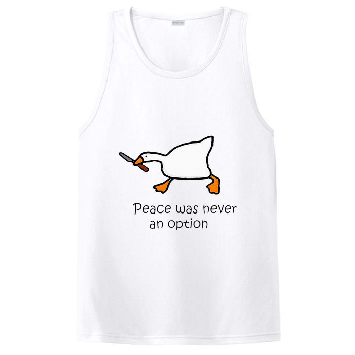 Murder Duck Peace Was Never An Option Duck With Knife PosiCharge Competitor Tank