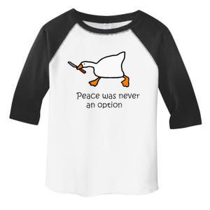 Murder Duck Peace Was Never An Option Duck With Knife Toddler Fine Jersey T-Shirt