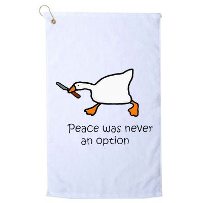 Murder Duck Peace Was Never An Option Duck With Knife Golf Towel
