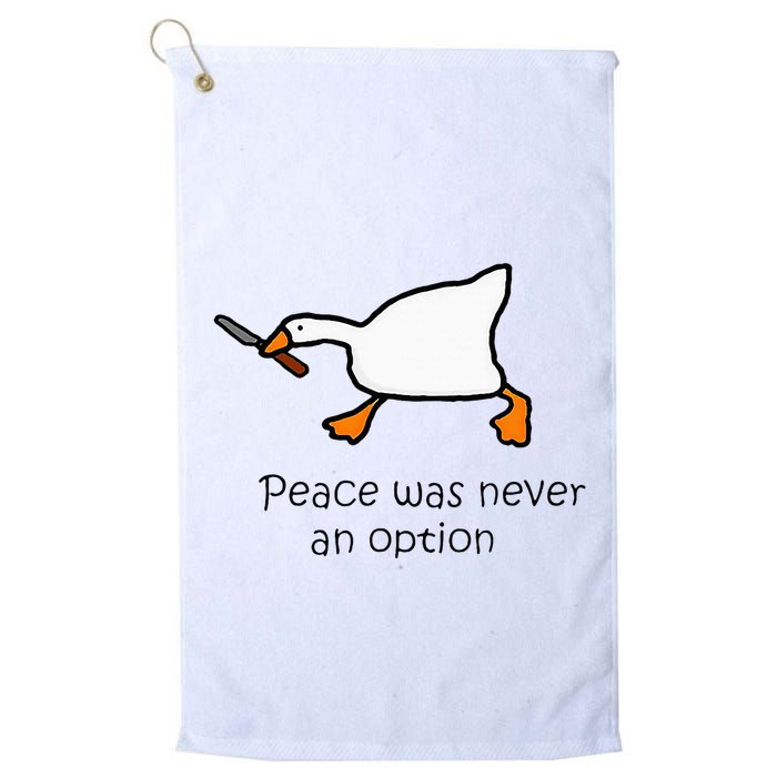 Murder Duck Peace Was Never An Option Duck With Knife Golf Towel