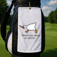 Murder Duck Peace Was Never An Option Duck With Knife Golf Towel