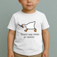 Murder Duck Peace Was Never An Option Duck With Knife Toddler T-Shirt