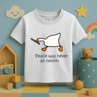 Murder Duck Peace Was Never An Option Duck With Knife Toddler T-Shirt