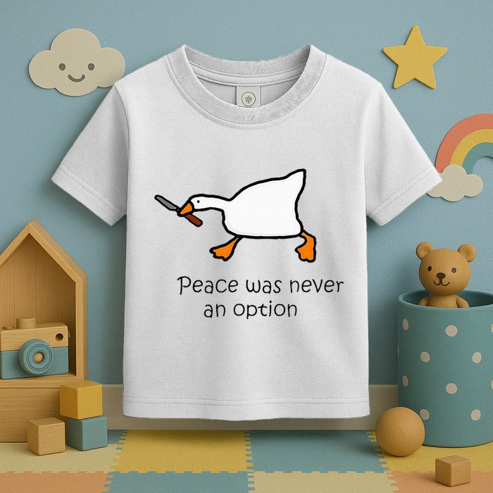 Murder Duck Peace Was Never An Option Duck With Knife Toddler T-Shirt