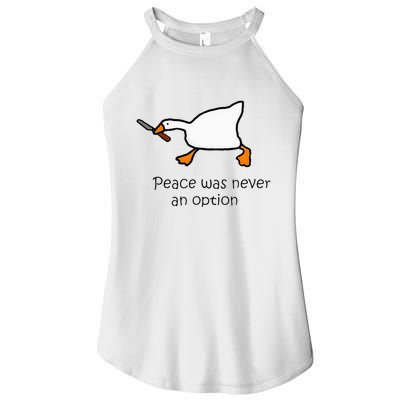 Murder Duck Peace Was Never An Option Duck With Knife Women's Perfect Tri Rocker Tank