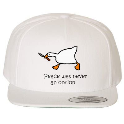 Murder Duck Peace Was Never An Option Duck With Knife Wool Snapback Cap