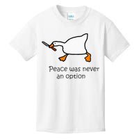 Murder Duck Peace Was Never An Option Duck With Knife Kids T-Shirt