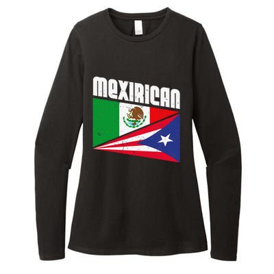 Mexirican Design, Puerto Rican Flag Gift, Cinco De Mayo Womens CVC Long Sleeve Shirt