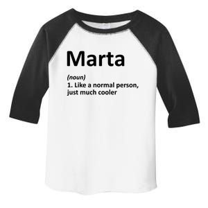 Marta Definition Personalized Name Funny Birthday Gift Idea Cool Gift Toddler Fine Jersey T-Shirt