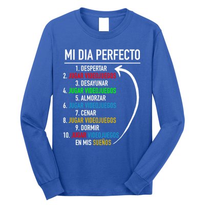 Mi Dia Perfecto Videojuegos My Perfect Day Video Games Gift Long Sleeve Shirt