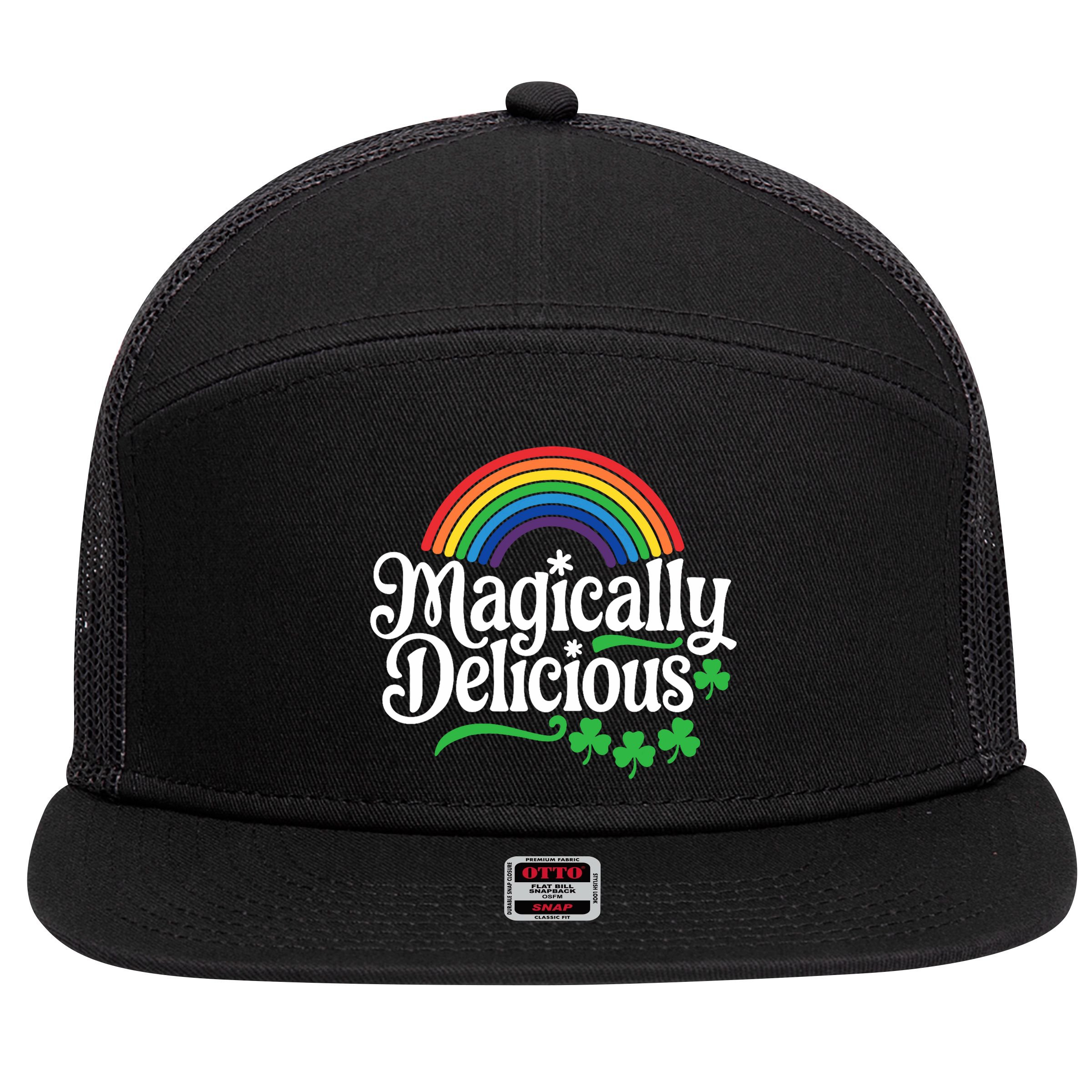 Magically Deliciousst Patricks Day 7 Panel Mesh Trucker Snapback Hat
