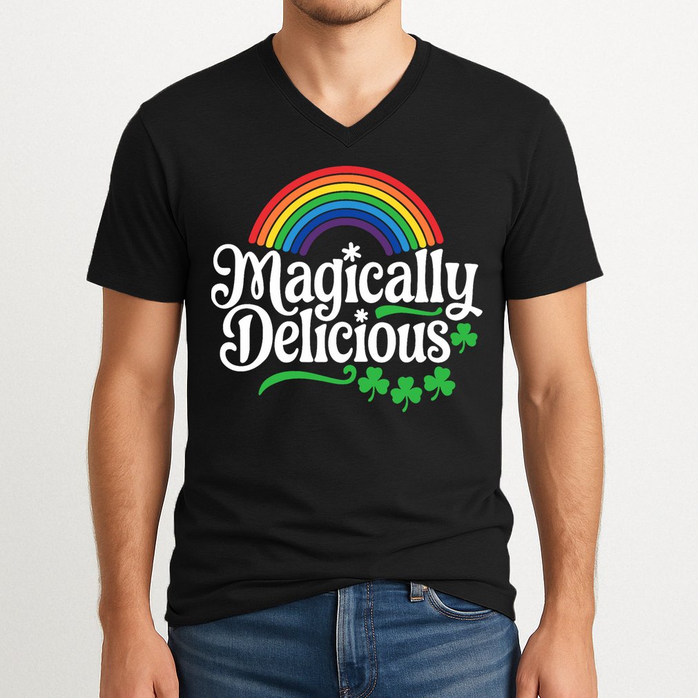 Magically Deliciousst Patricks Day V-Neck T-Shirt