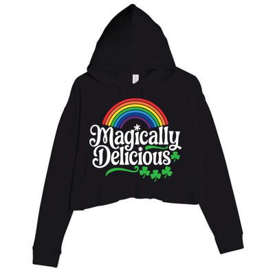 Magically Deliciousst Patricks Day Crop Fleece Hoodie