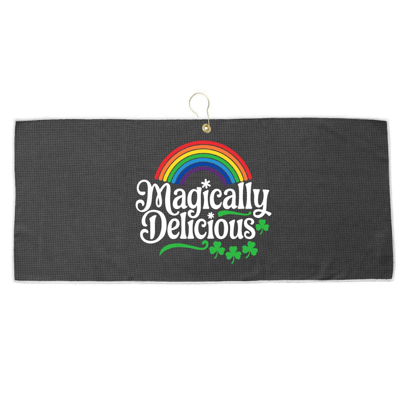 Magically Deliciousst Patricks Day Large Microfiber Waffle Golf Towel