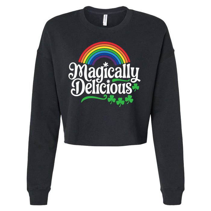 Magically Deliciousst Patricks Day Cropped Pullover Crew