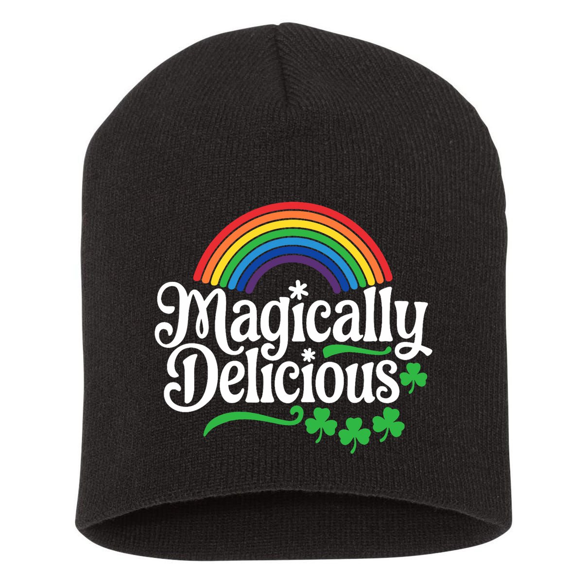 Magically Deliciousst Patricks Day Short Acrylic Beanie